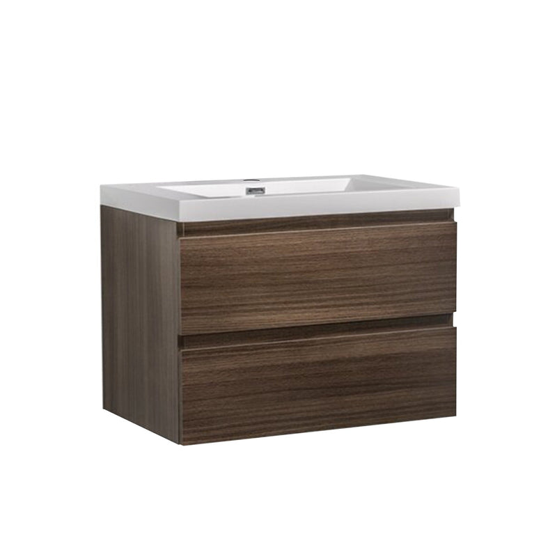 23.6 in. W x 18.9 in. D x 22.5 in. H Bath Vanity in Gray Oak with White Vanity Top with White Basin