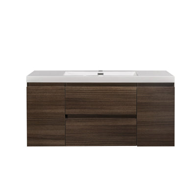 23.6 in. W x 18.9 in. D x 22.5 in. H Bath Vanity in Gray Oak with White Vanity Top with White Basin