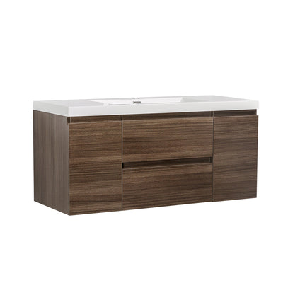 23.6 in. W x 18.9 in. D x 22.5 in. H Bath Vanity in Gray Oak with White Vanity Top with White Basin