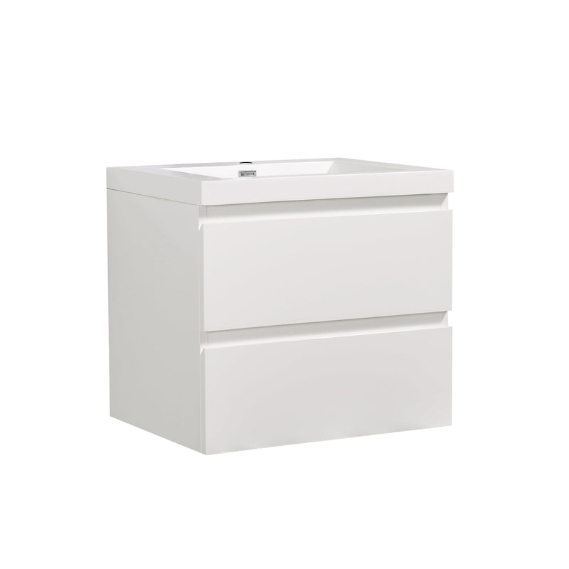 23.6 in. W x 18.9 in. D x 22.5 in. H Bath Vanity in White with White Vanity Top and Basin