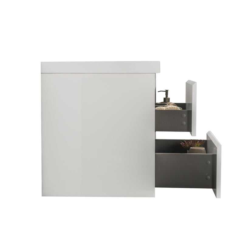 23.6 in. W x 18.9 in. D x 22.5 in. H Bath Vanity in White with White Vanity Top and Basin