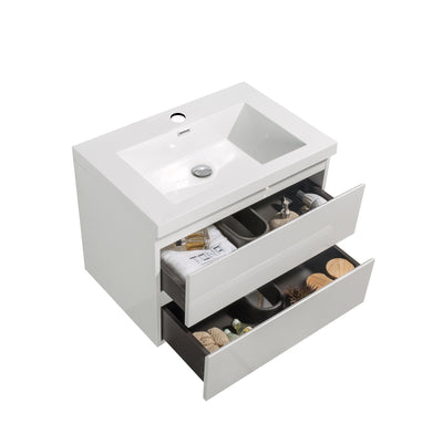 23.6 in. W x 18.9 in. D x 22.5 in. H Bath Vanity in White with White Vanity Top and Basin