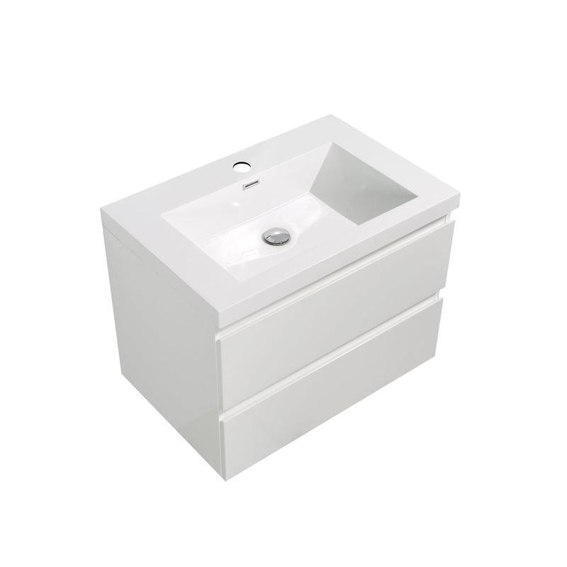 23.6 in. W x 18.9 in. D x 22.5 in. H Bath Vanity in White with White Vanity Top and Basin