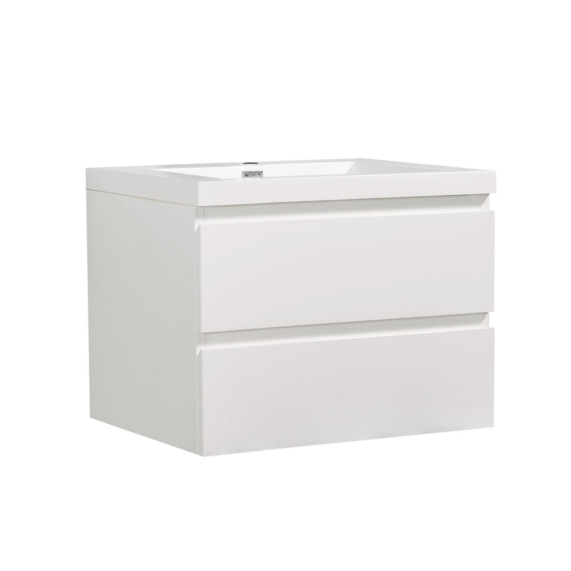 23.6 in. W x 18.9 in. D x 22.5 in. H Bath Vanity in White with White Vanity Top and Basin