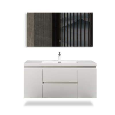 23.6 in. W x 18.9 in. D x 22.5 in. H Bath Vanity in White with White Vanity Top and Basin