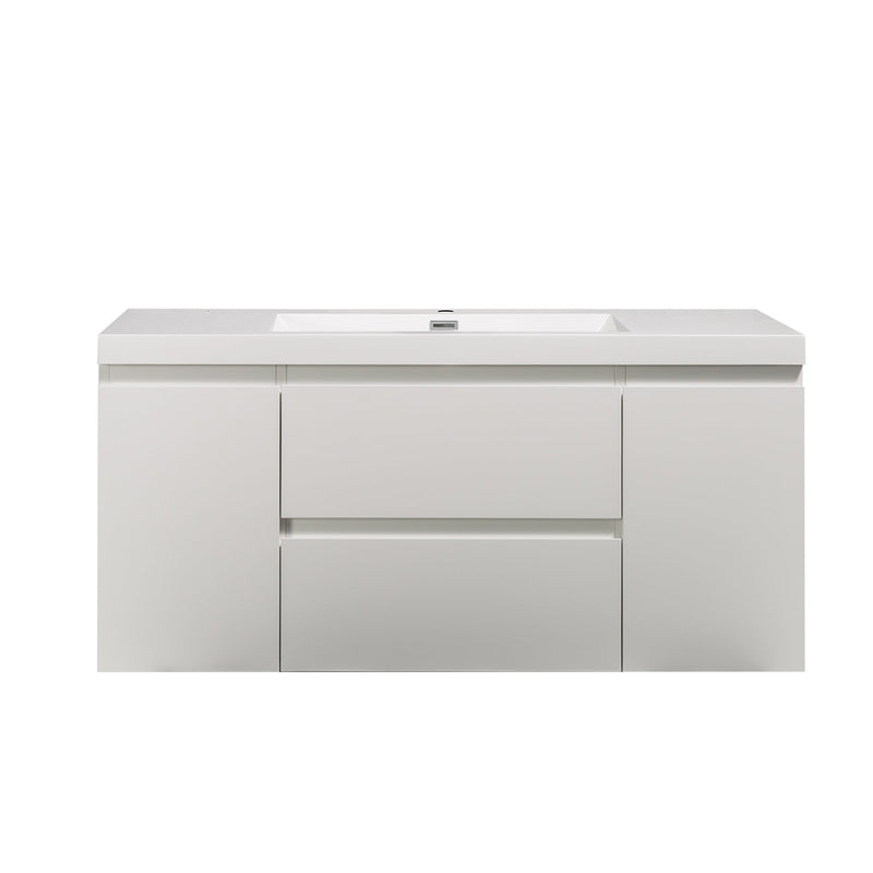 23.6 in. W x 18.9 in. D x 22.5 in. H Bath Vanity in White with White Vanity Top and Basin