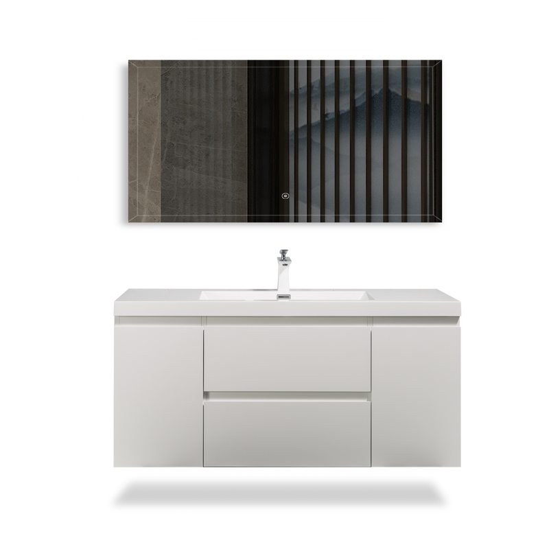 23.6 in. W x 18.9 in. D x 22.5 in. H Bath Vanity in White with White Vanity Top and Basin