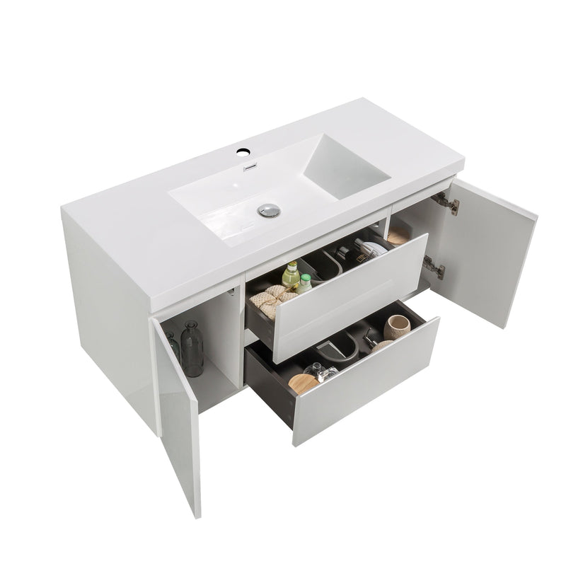 23.6 in. W x 18.9 in. D x 22.5 in. H Bath Vanity in White with White Vanity Top and Basin