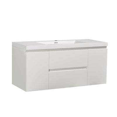 23.6 in. W x 18.9 in. D x 22.5 in. H Bath Vanity in White with White Vanity Top and Basin