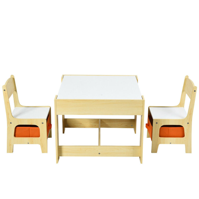 Kids Table Chairs Set With Storage Boxes