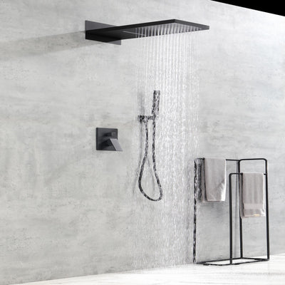 Waterfall Rainfall Shower Head with Handheld