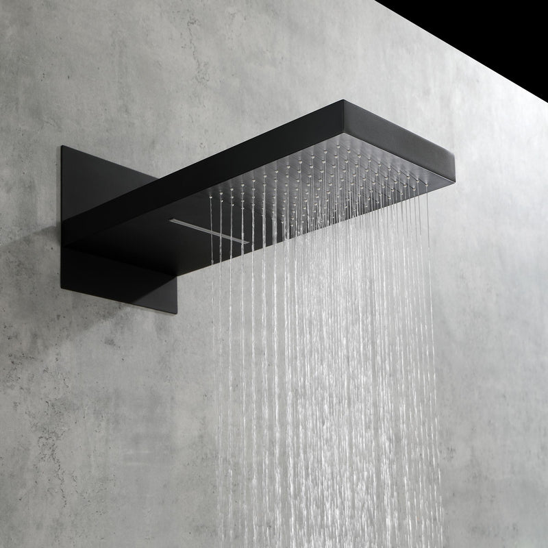 Waterfall Rainfall Shower Head with Handheld