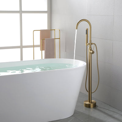 Single Handle Floor Mounted Clawfoot Tub Faucet