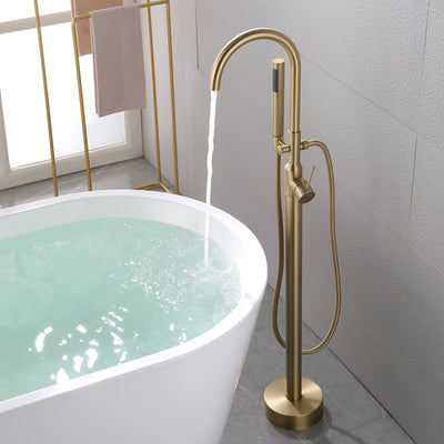 Single Handle Floor Mounted Clawfoot Tub Faucet