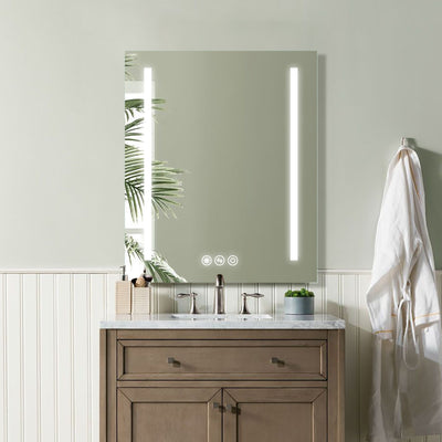 30 in. W x 36 in. H Frameless LED Single Bathroom Vanity Mirror in Polished Crystal