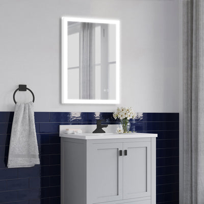 20-in W x 28-in H LED Lit Mirror Rectangular Fog Free Frameless Bathroom Vanity Mirror