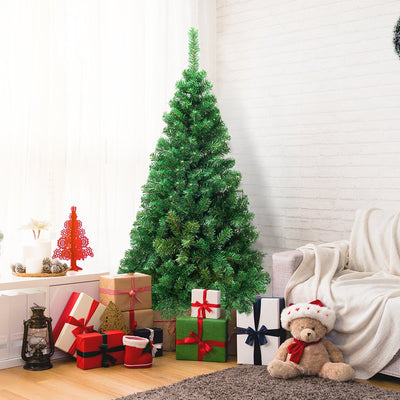 Artificial PVC Hinged Christmas Tree with Solid Metal Stand