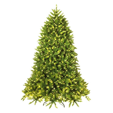 7.5 Feet Pre-lit PVC National Christmas Fir Tree with LED Light and Stand