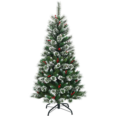 Snow Flocked Artificial Christmas Hinged Tree