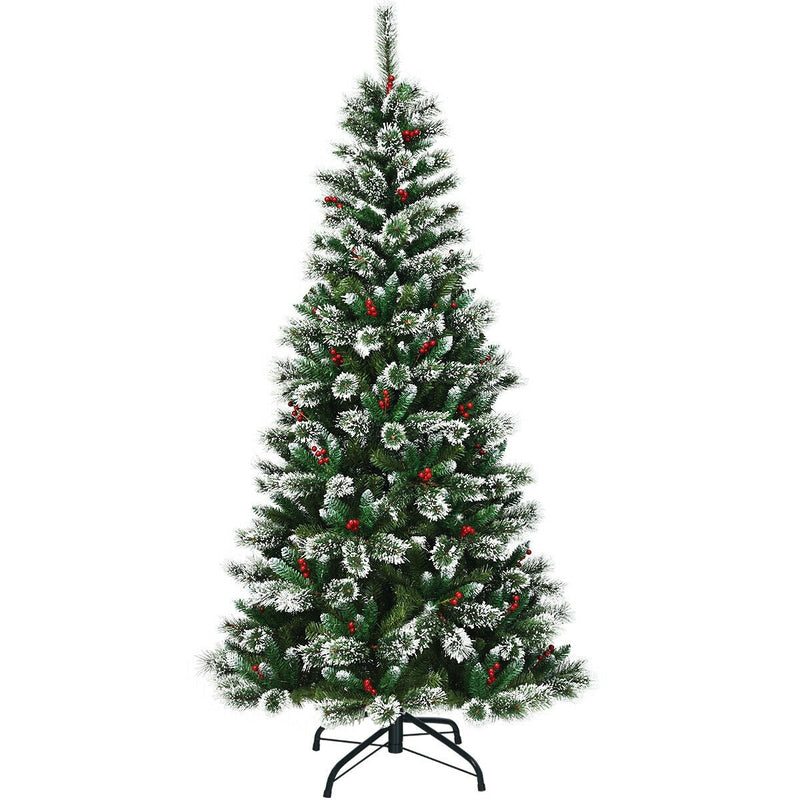 Snow Flocked Artificial Christmas Hinged Tree