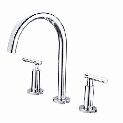 Two Handle High Arc Widespread Bathroom Sink Faucet 3 Hole