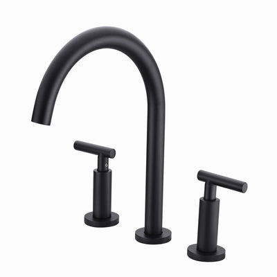 Two Handle High Arc Widespread Bathroom Sink Faucet 3 Hole