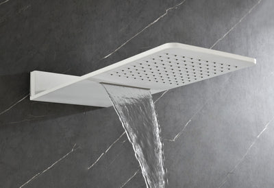 Wall Mounted Waterfall Rain Shower System With 3 Body Sprays & Handheld Shower