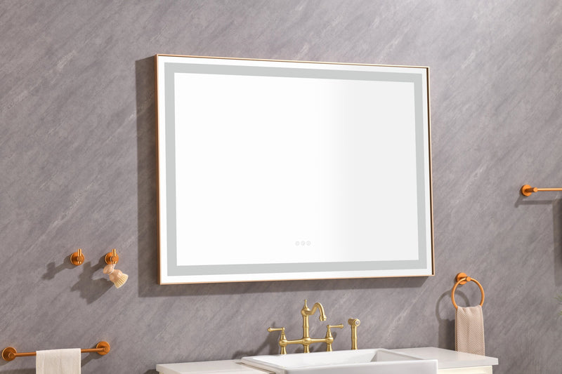 48 in x 36 in LED Lighted Bathroom Wall Mounted Mirror with High Lumen+Anti-Fog Separately Control