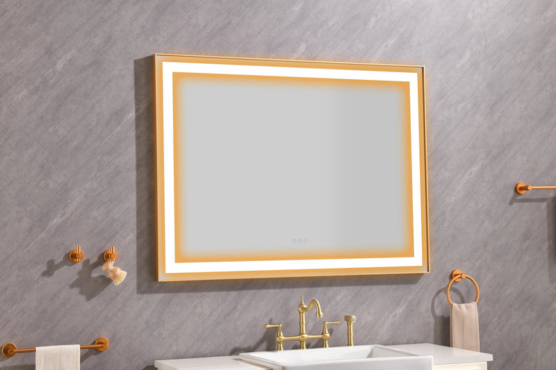 48 in x 36 in LED Lighted Bathroom Wall Mounted Mirror with High Lumen+Anti-Fog Separately Control