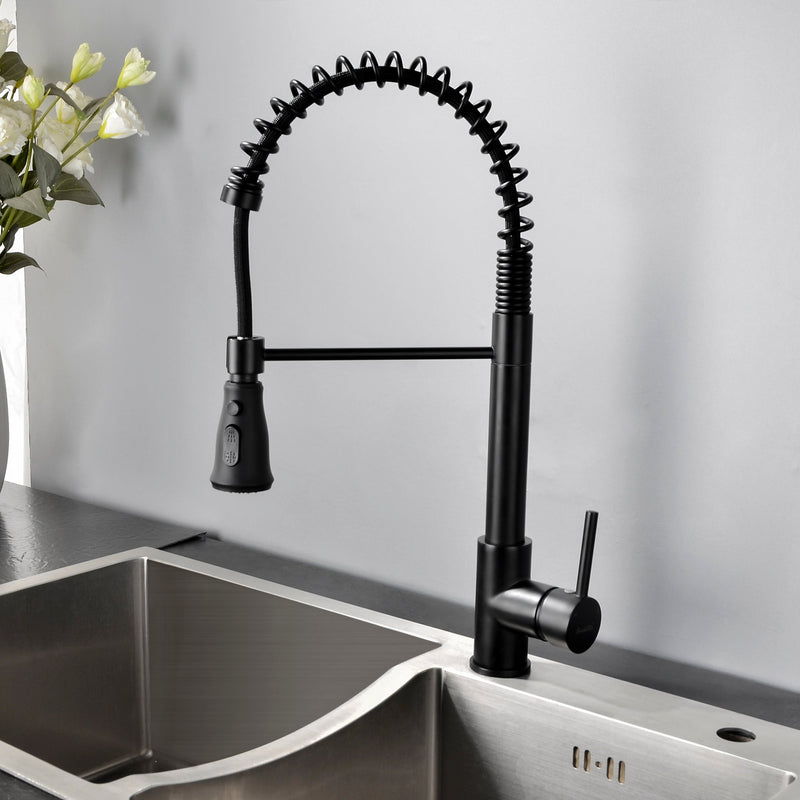 Single Handle Pull Down Sprayer Kitchen Faucet