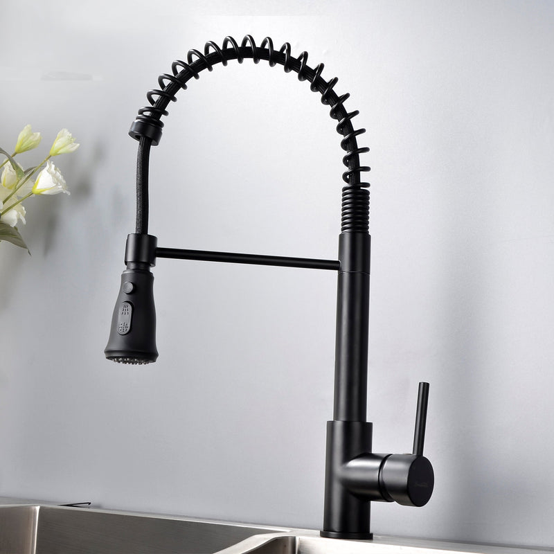 Single Handle Pull Down Sprayer Kitchen Faucet