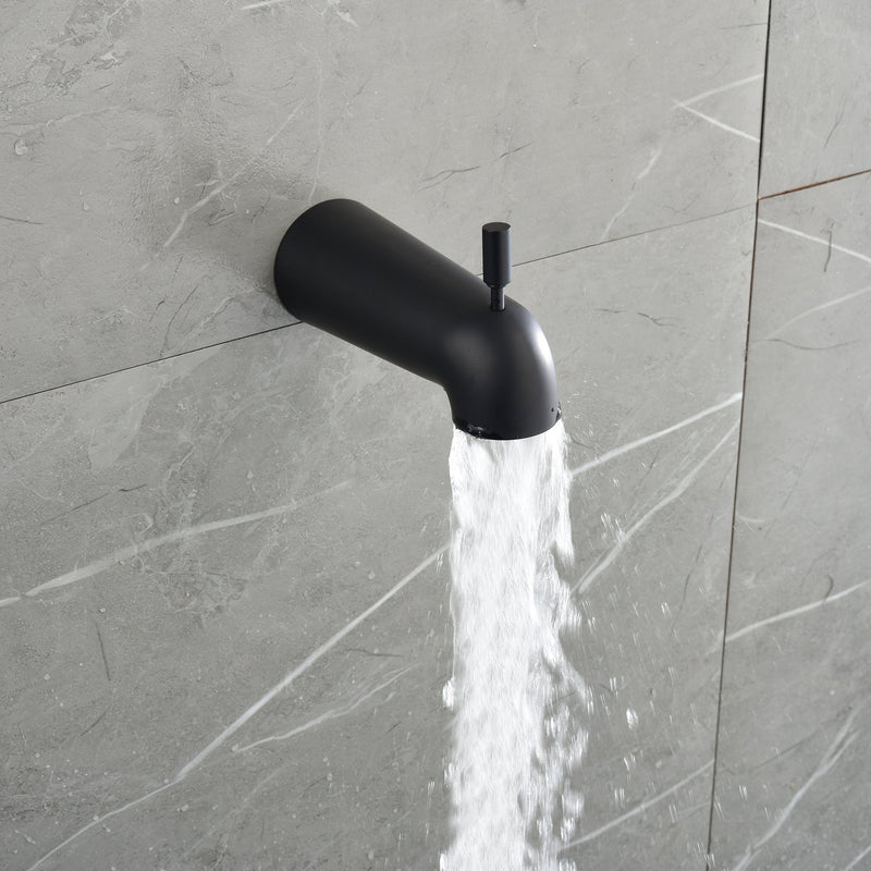 Matte Black 1-Handle Bathtub and Shower Faucet with Valve