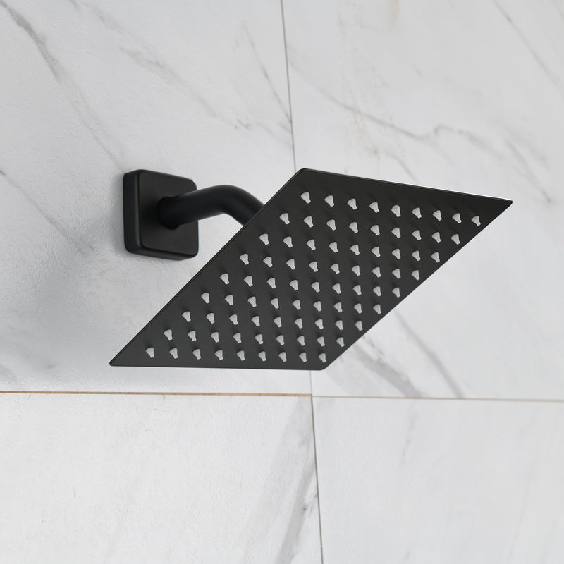 Matte Black-Spray Built-In Shower System