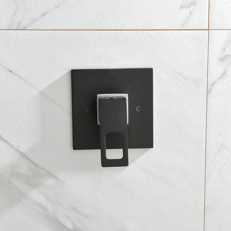 Matte Black-Spray Built-In Shower System