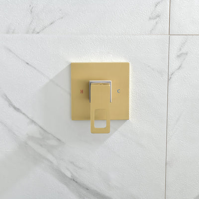 Golden Brushed-Spray Built-In Shower System