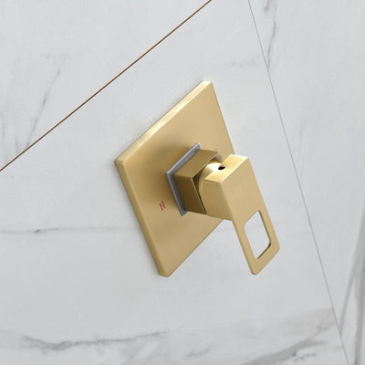 Golden Brushed-Spray Built-In Shower System