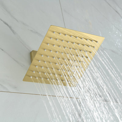 Golden Brushed-Spray Built-In Shower System