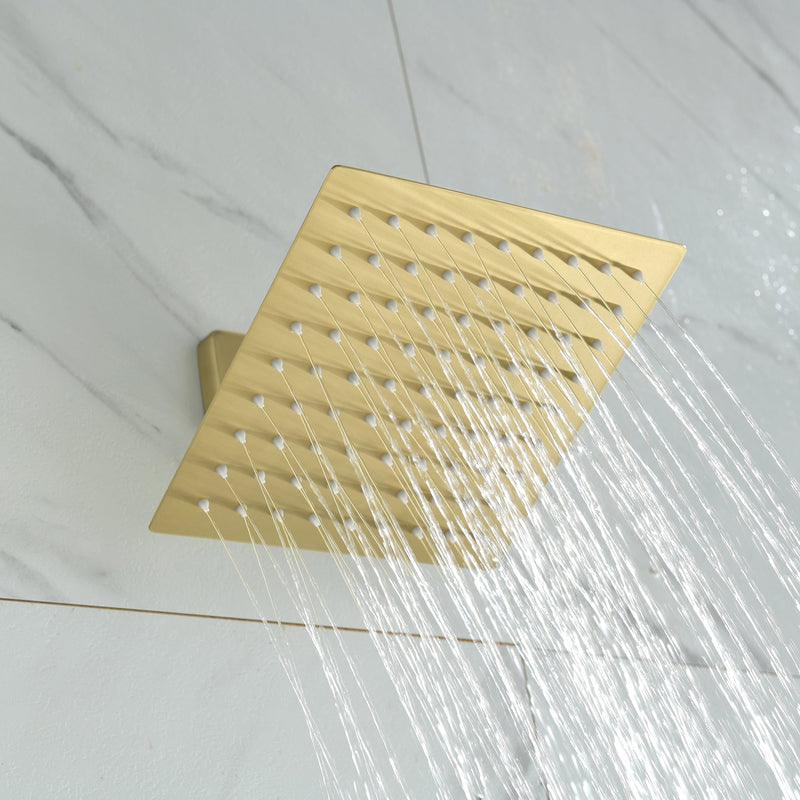 Golden Brushed-Spray Built-In Shower System