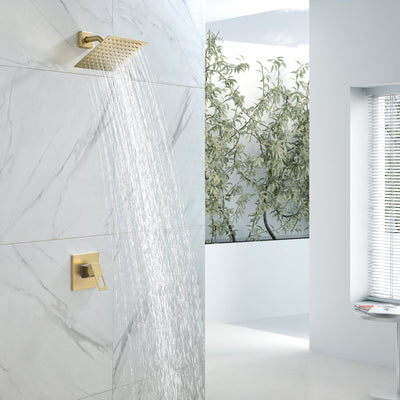 Golden Brushed-Spray Built-In Shower System