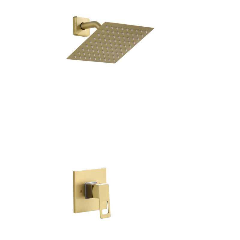 Golden Brushed-Spray Built-In Shower System