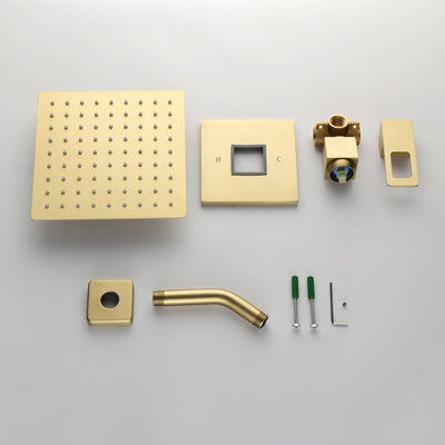 Golden Brushed-Spray Built-In Shower System