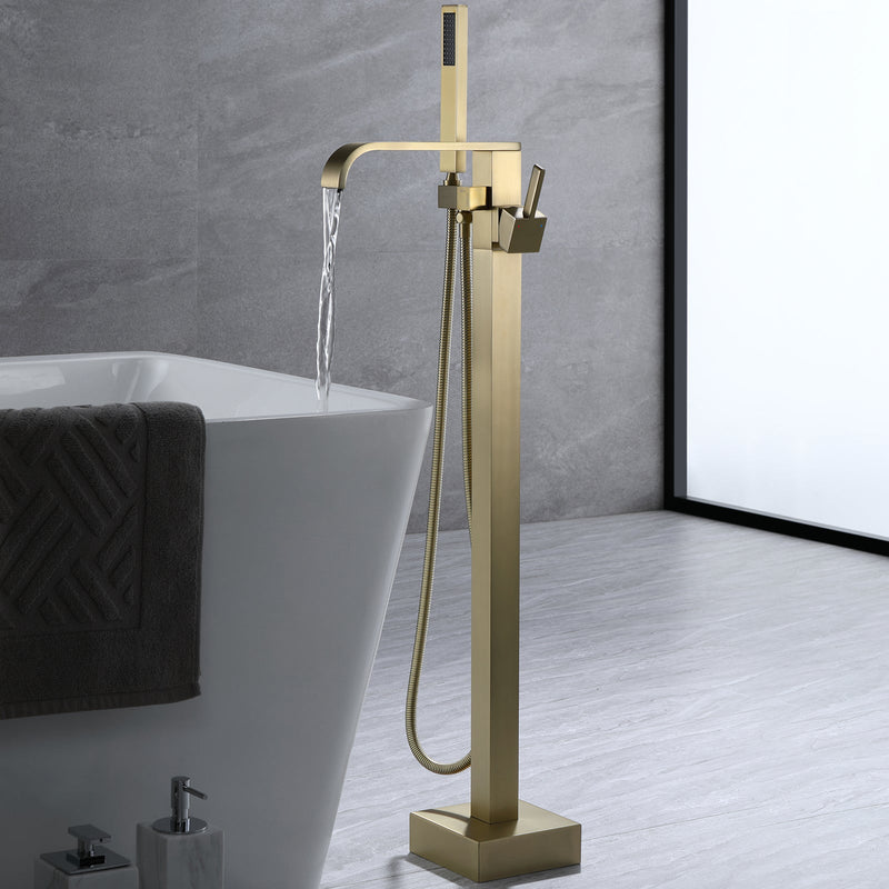 Freestanding Bathtub Faucet With Handheld Shower