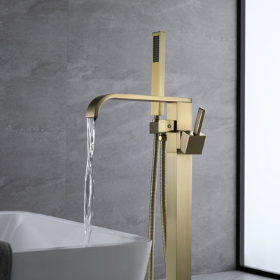 Freestanding Bathtub Faucet With Handheld Shower