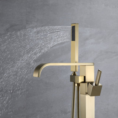 Freestanding Bathtub Faucet With Handheld Shower