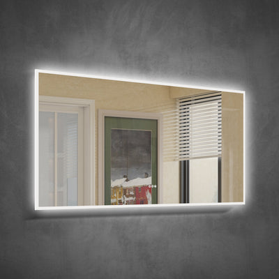 72 in. W x 36 in. H Rectangular Frameless Anti-Fog LED Light Dimmable Wall Mount Premium Bathroom Vanity Mirror