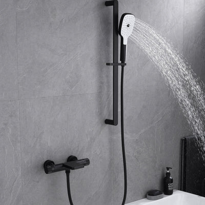 Wall Mounted Thermostatic Single Handle Roman Bathtub Faucet