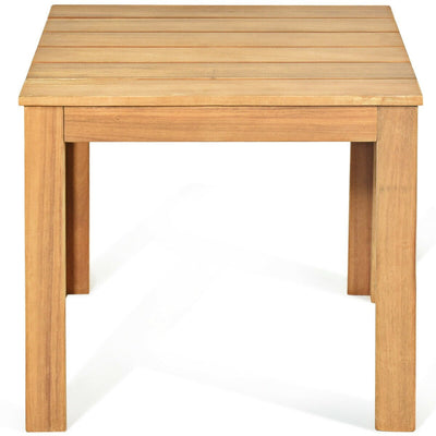 Solid Wooden Square End Table Patio Chair