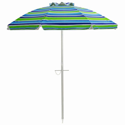 6.5 Feet Beach Umbrella with Sun Shade and Carry Bag without Weight Base