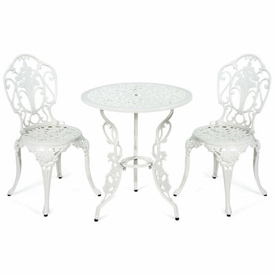 3 PCS Patio Table Chairs Furniture Bistro Set