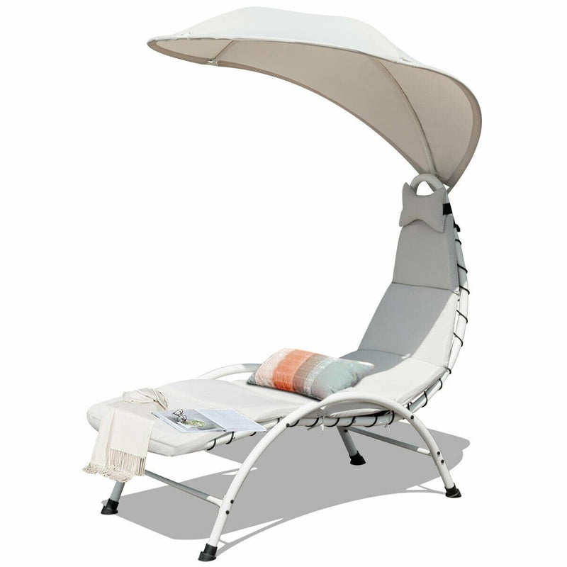 Folding Chaise Lounge Chair with Carrying Handle